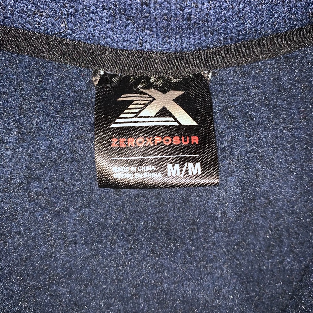 Blue fleece 1/4 zip jacket medium - Picture 2 of 2